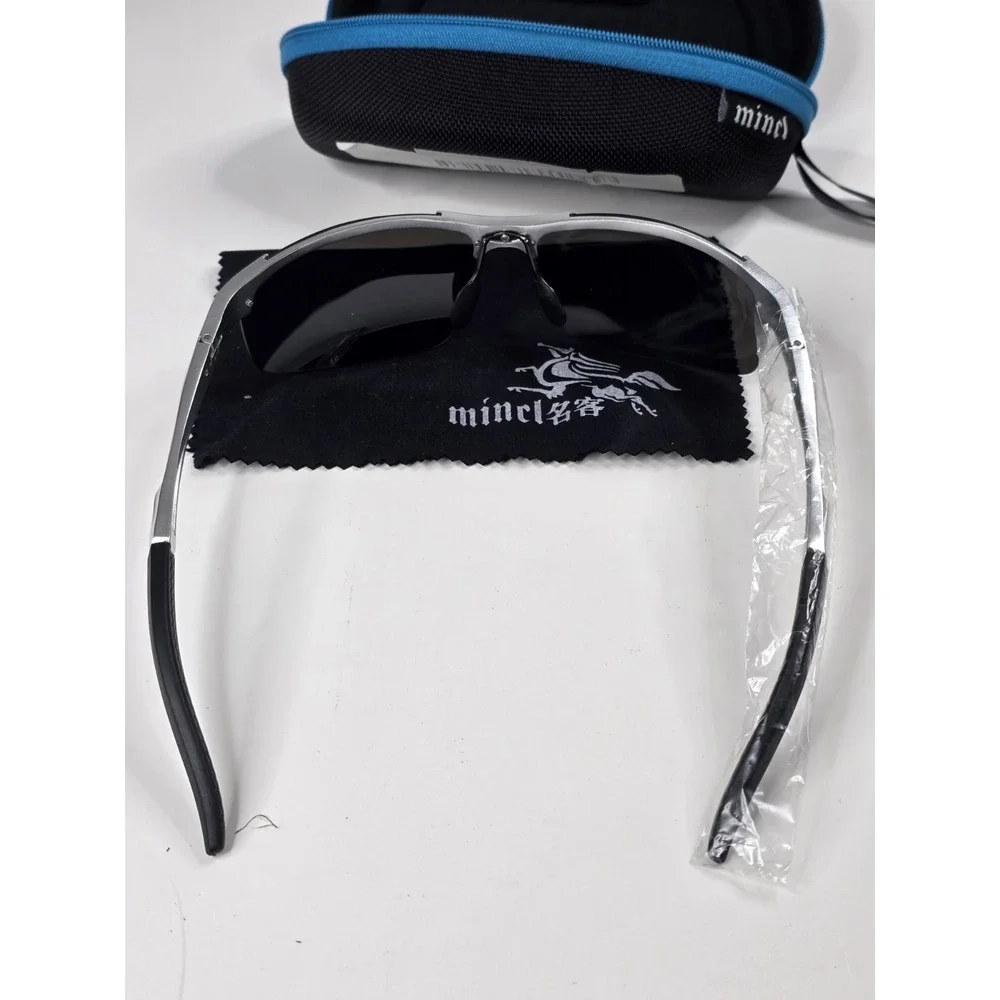 MINCL Sunglasses Frames Mens With Case And‎ Lens Cloth NWT New Beach Summer
